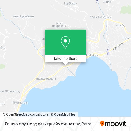 Σημείο φόρτισης ηλεκτρικών οχημάτων map