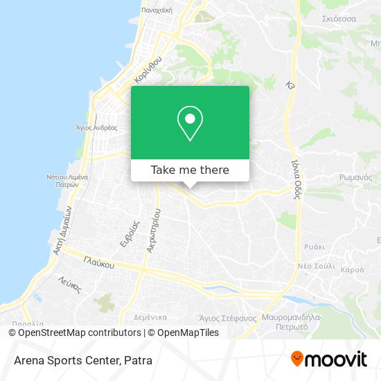 Arena Sports Center map