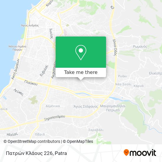 Πατρών Κλάους 226 map