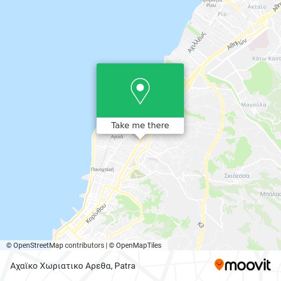 Αχαϊκο Χωριατικο Αρεθα map