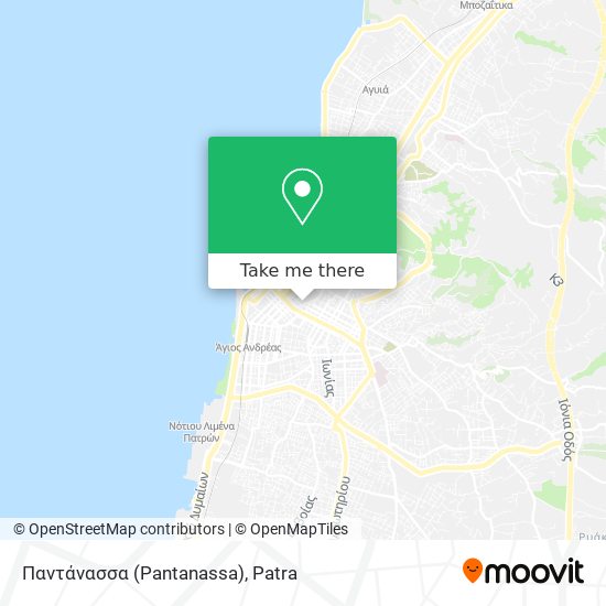 Παντάνασσα (Pantanassa) map