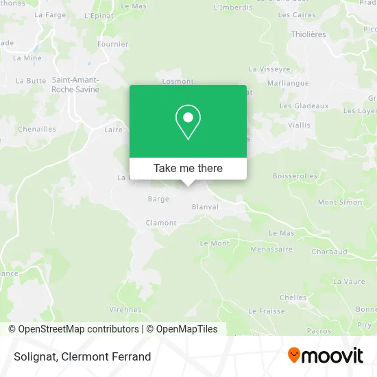 Solignat map