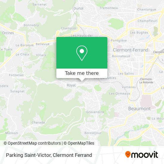 Parking Saint-Victor map