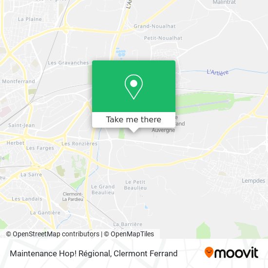Maintenance Hop! Régional map