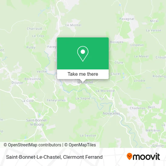 Saint-Bonnet-Le-Chastel map