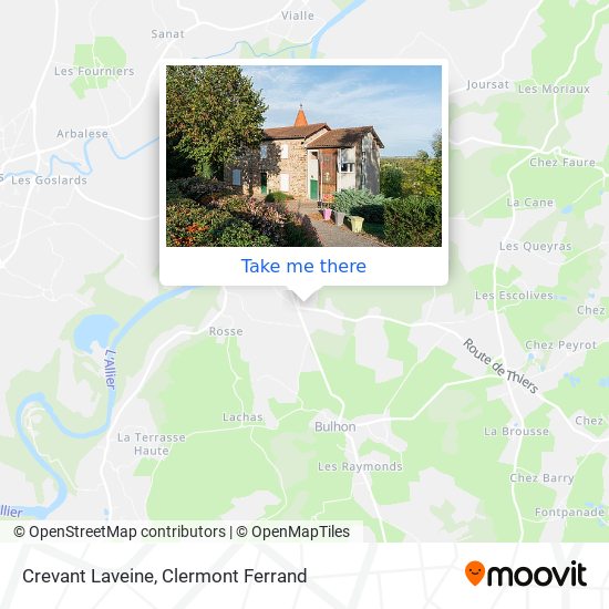 Crevant Laveine map