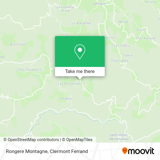 Mapa Rongere Montagne