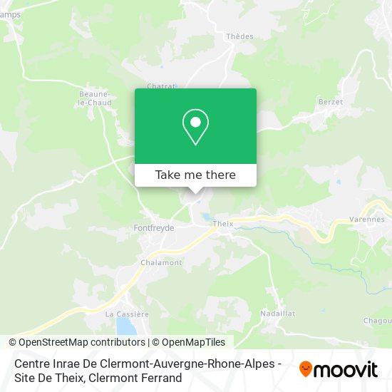 Centre Inrae De Clermont-Auvergne-Rhone-Alpes - Site De Theix map