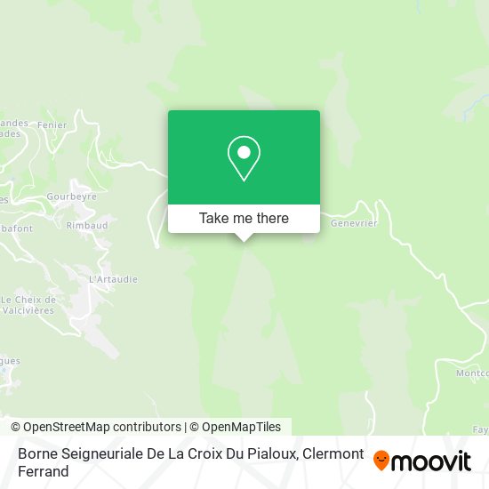 Borne Seigneuriale De La Croix Du Pialoux map