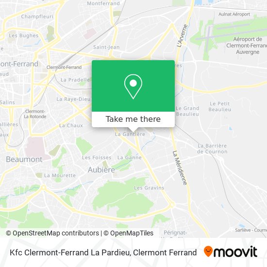 Kfc Clermont-Ferrand La Pardieu map