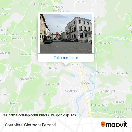 Courpière map