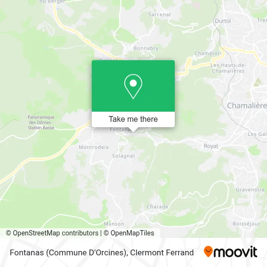 Fontanas (Commune D'Orcines) map