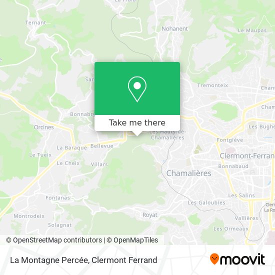 La Montagne Percée map