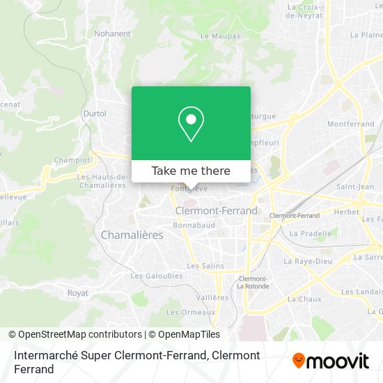 Intermarché Super Clermont-Ferrand map