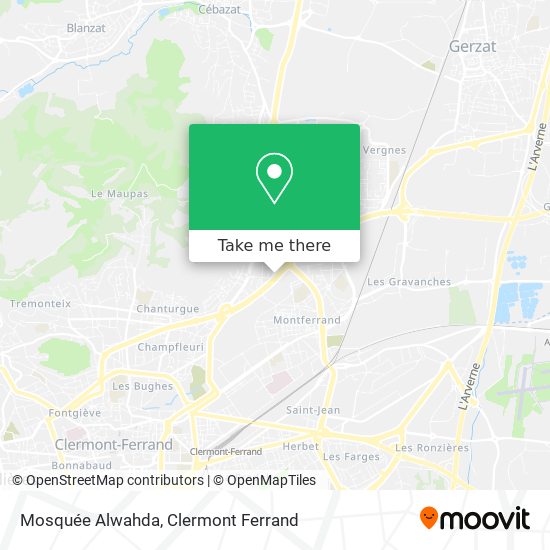 Mosquée Alwahda map