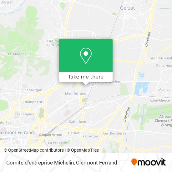 Comité d'entreprise Michelin map