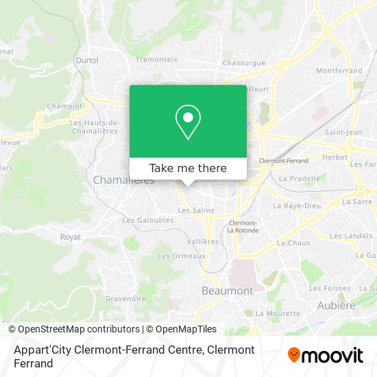 Mapa Appart'City Clermont-Ferrand Centre