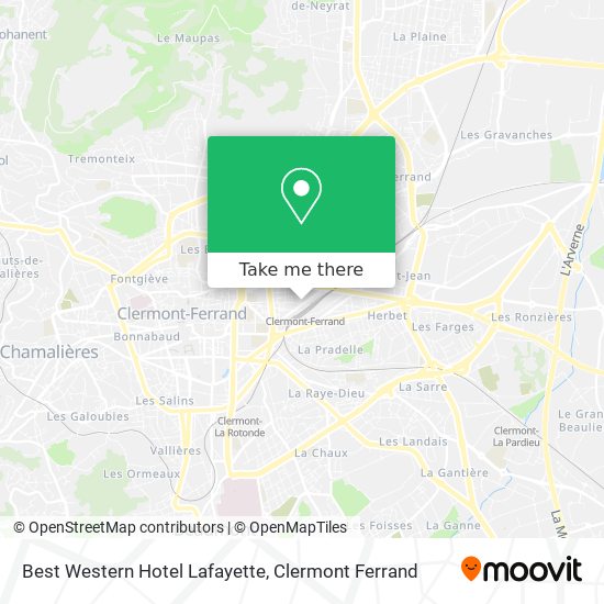 Best Western Hotel Lafayette map