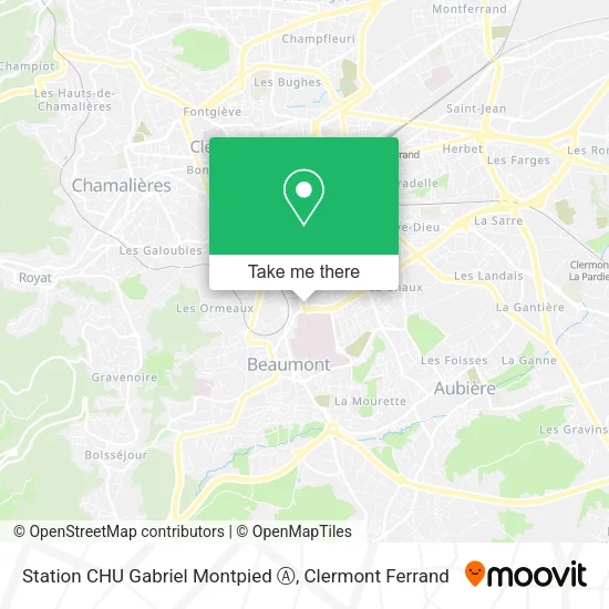 Station CHU Gabriel Montpied Ⓐ map