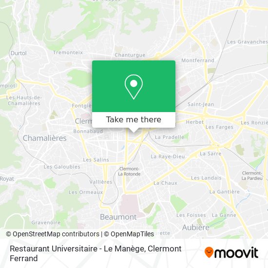 Restaurant Universitaire - Le Manège map