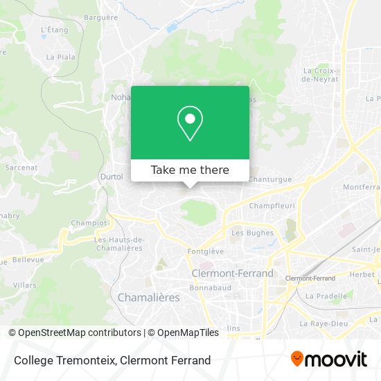 College Tremonteix map