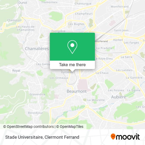 Stade Universitaire map