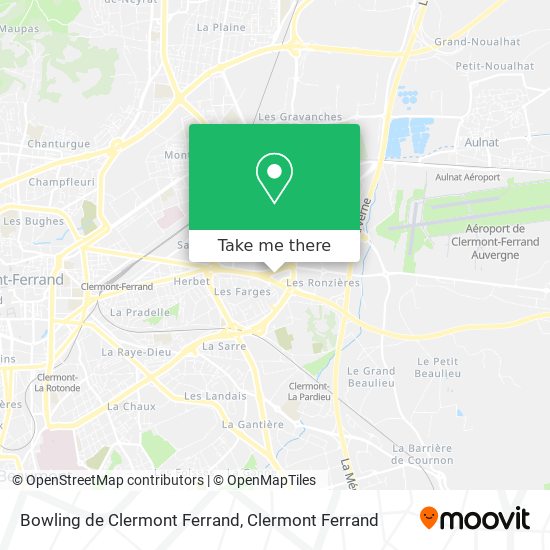Bowling de Clermont Ferrand map