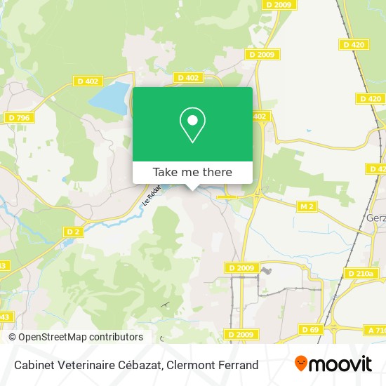 Cabinet Veterinaire Cébazat map