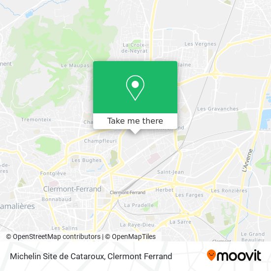 Michelin Site de Cataroux map