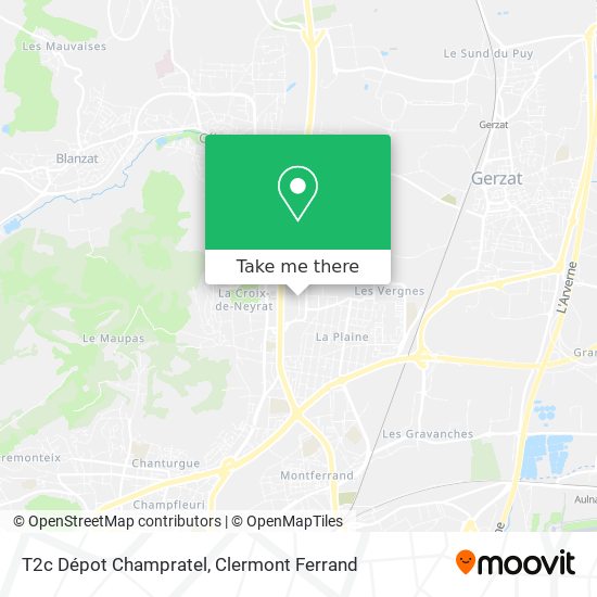 T2c Dépot Champratel map