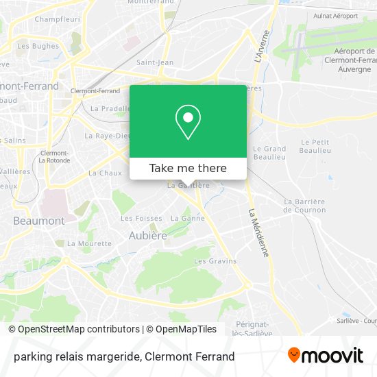 parking relais margeride map