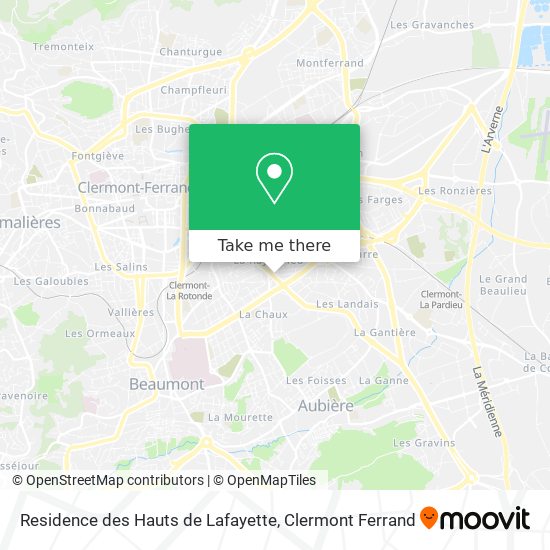 Residence des Hauts de Lafayette map