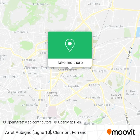 Arrêt Aubigné [Ligne 10] map