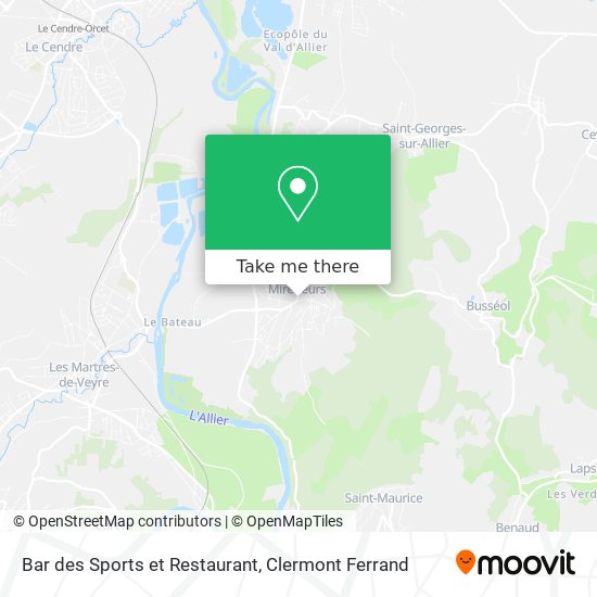 Mapa Bar des Sports et Restaurant