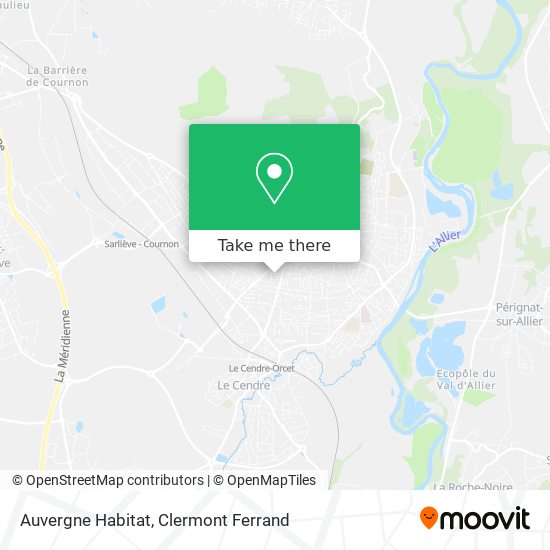 Auvergne Habitat map