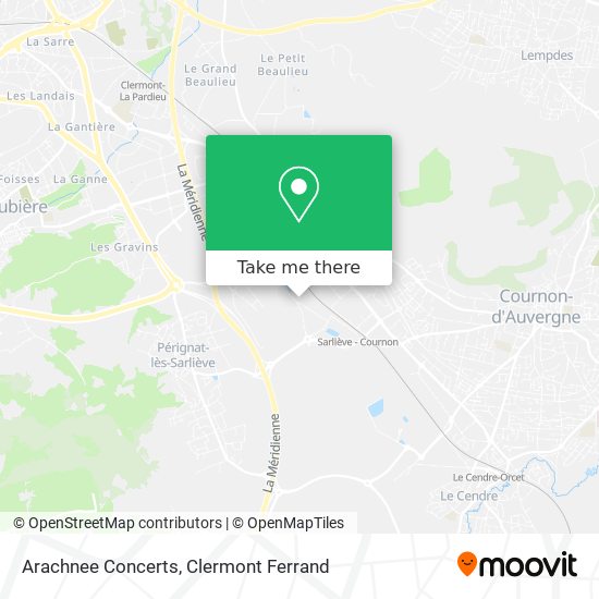 Arachnee Concerts map
