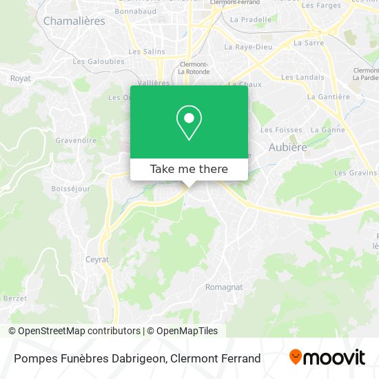 Pompes Funèbres Dabrigeon map