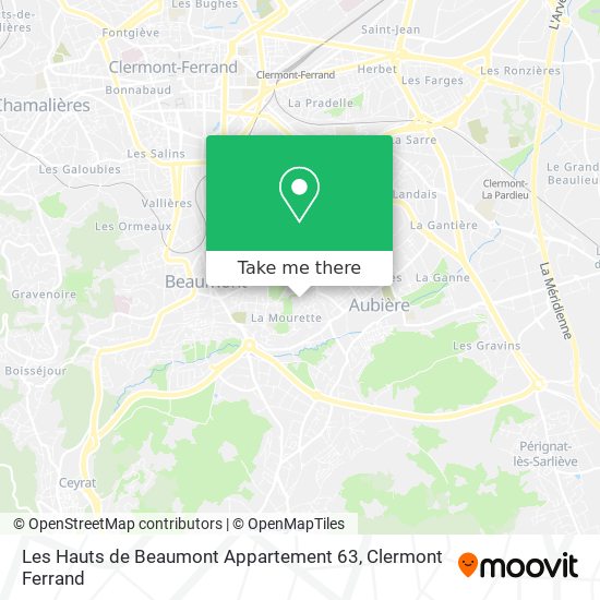 Mapa Les Hauts de Beaumont Appartement 63