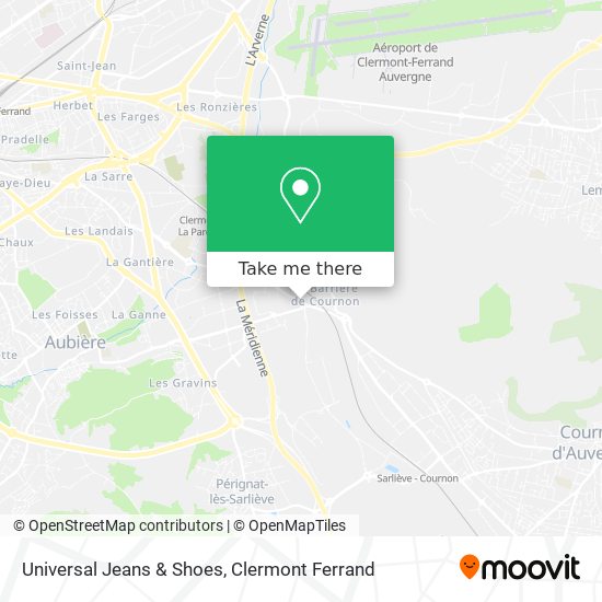 Universal Jeans & Shoes map
