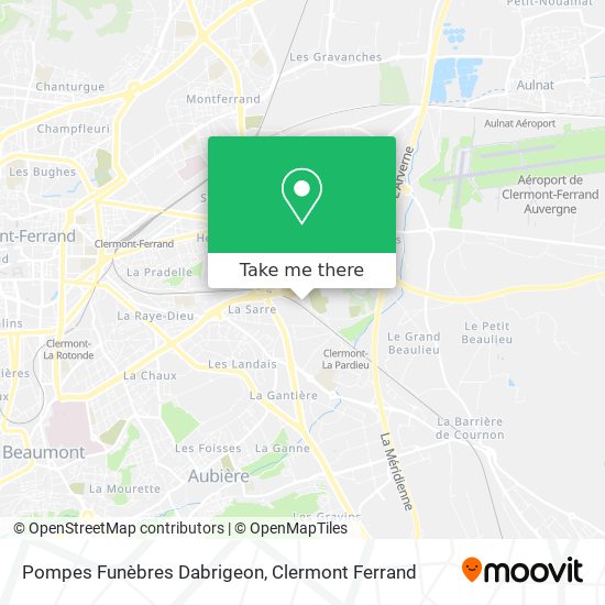 Pompes Funèbres Dabrigeon map