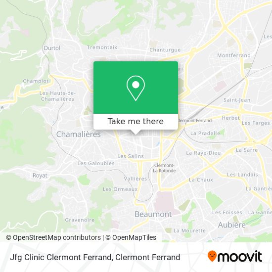 Mapa Jfg Clinic Clermont Ferrand