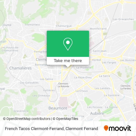 French Tacos Clermont-Ferrand map