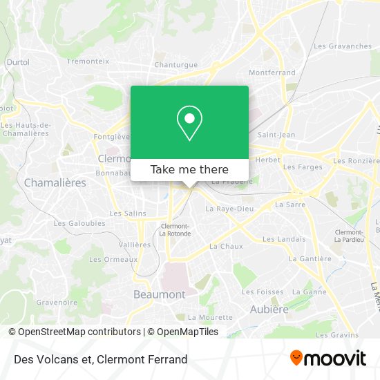 Des Volcans et map