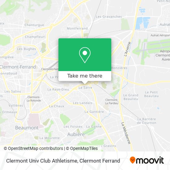 Clermont Univ Club Athletisme map
