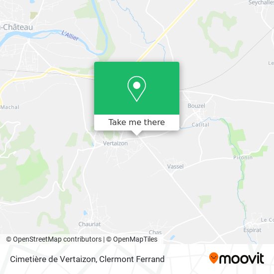 Cimetière de Vertaizon map