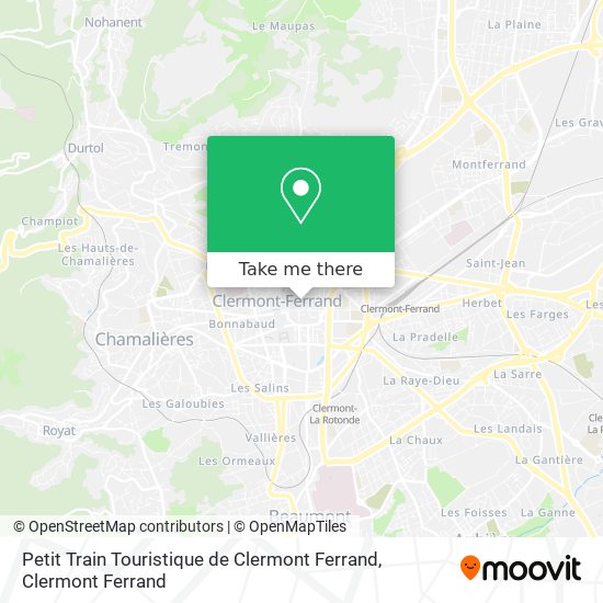 Petit Train Touristique de Clermont Ferrand map