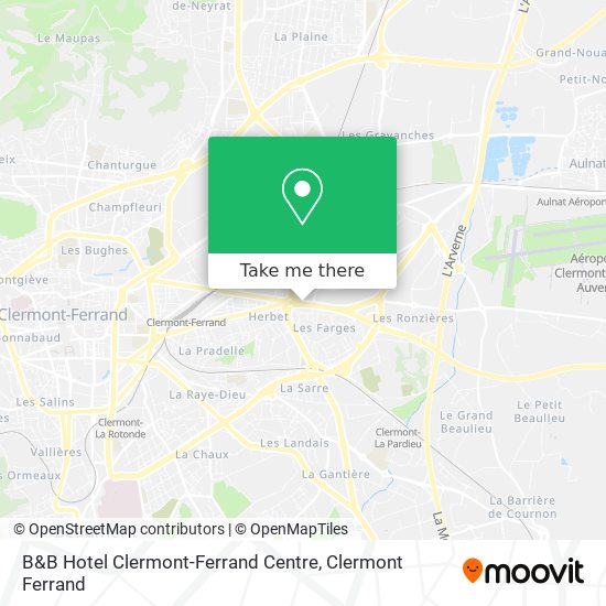 B&B Hotel Clermont-Ferrand Centre map