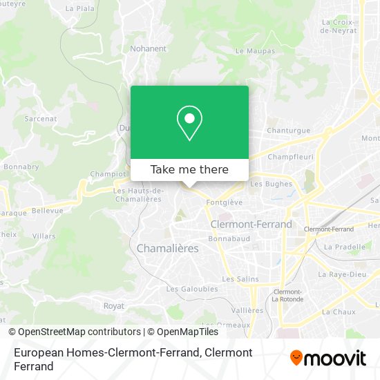 European Homes-Clermont-Ferrand map