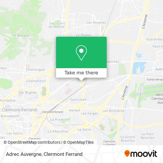 Adrec Auvergne map