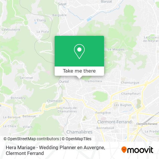 Hera Mariage - Wedding Planner en Auvergne map